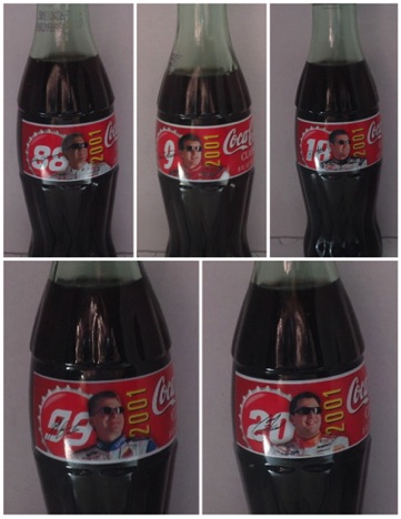 € 25,00 coca cola 5 flessen Naar deel 1 2001 nrs. 0483, 0484, 0486, 0487, 0488
